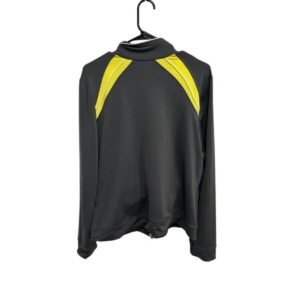 Prospirit Athletic Gear Black Yellow Accent Zip-Up Jacket Size XL Active Sporty - Picture 2 of 11